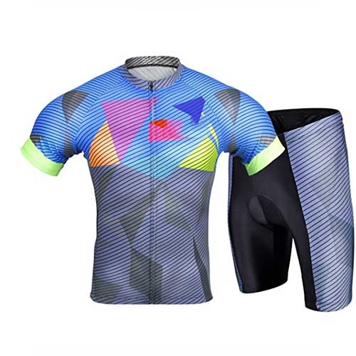 Mens geometric print athletic apparel set 1