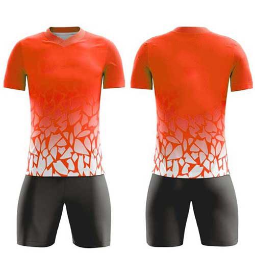 Mens orange black jersey set