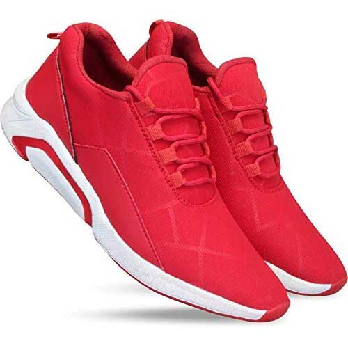 Mens red sports shoes