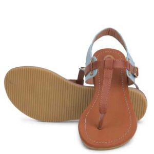 Women's Brown Open Toe Flats Shoes Supplier