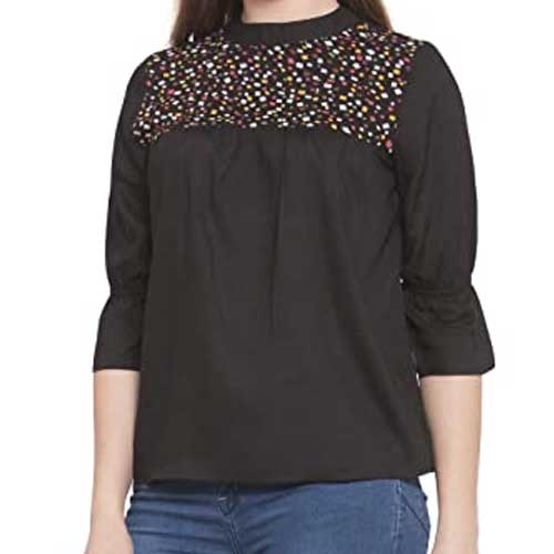 Wholesale Women's Neutral Studded Top