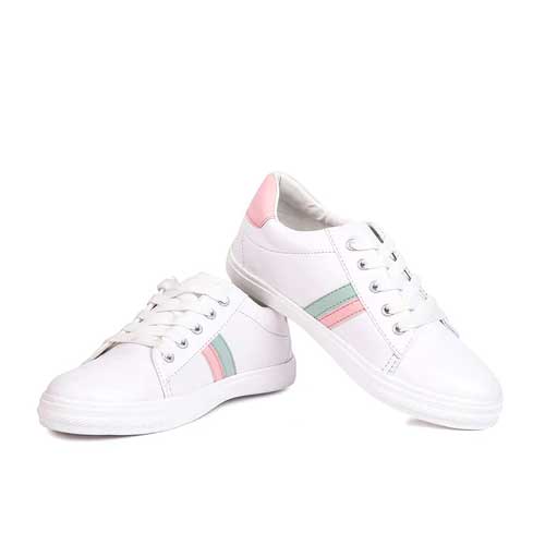 Womens white casual sneakers 1