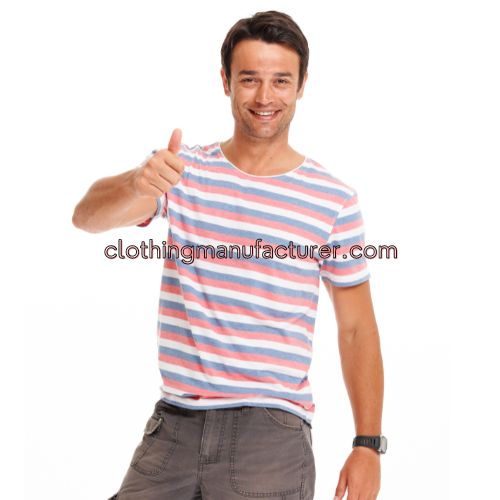 men multi color striped t shirts wholesale