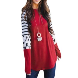 "Wholesale Girl’s Red & Black Striped Top"