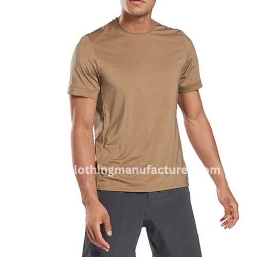 wholesale men's beige tee manufacturer