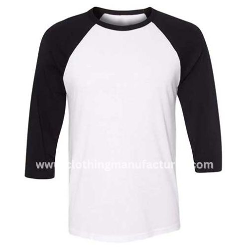 wholesale men’s black & white round-neck tee