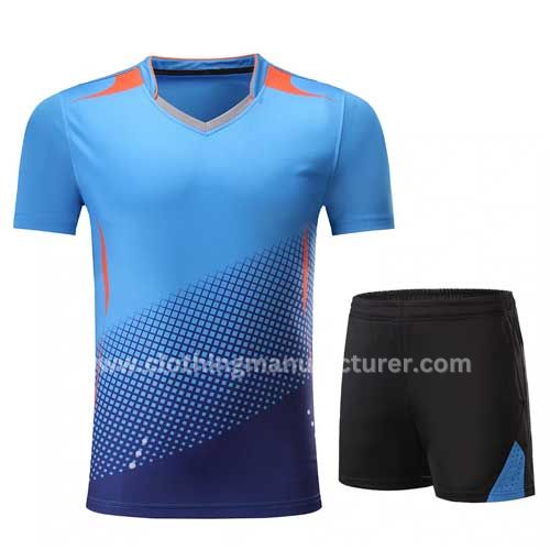 wholesale men’s jazzy blue tennis jersey set