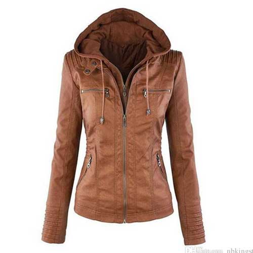 womens brown hoodie jacket 1