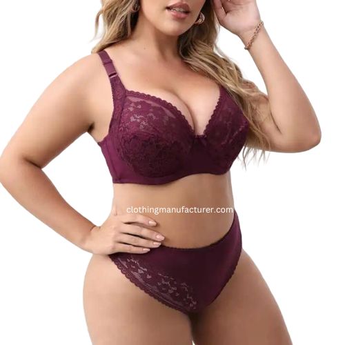 Women Plus Size Bra set with steel ring Underwear Set Manufacturer