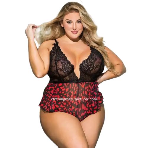 Women Plus Size Teddy Lingerie Set Supplier