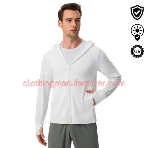 men long sleeve upf hoodie wholesale
