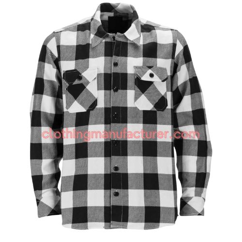 men black and white flannel shirt wholesale