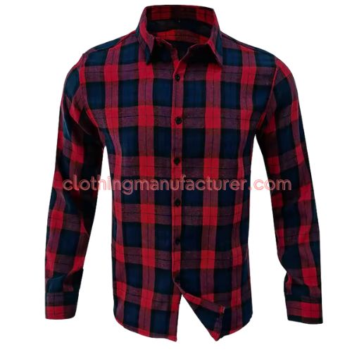 men red and blue plaid shirt wholesale