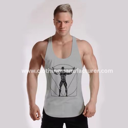 men athletic printed bodybuilding tank tops wholesale