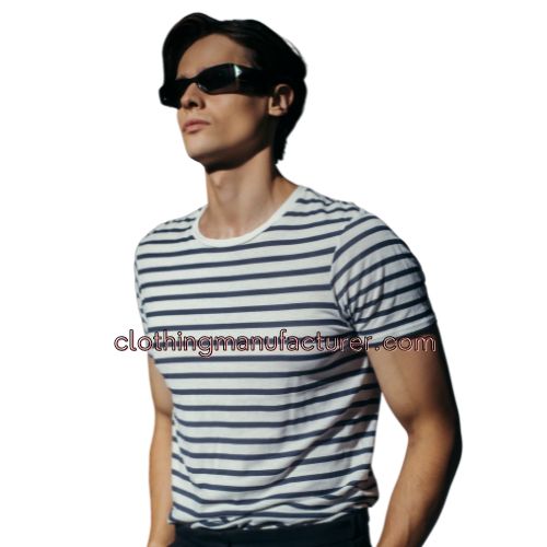 men black and white striped t shirt wholesale