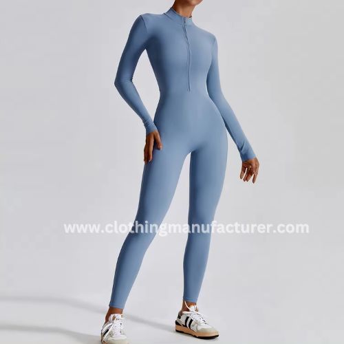 wholesale long sleeve workout jumpsuit manufacturer