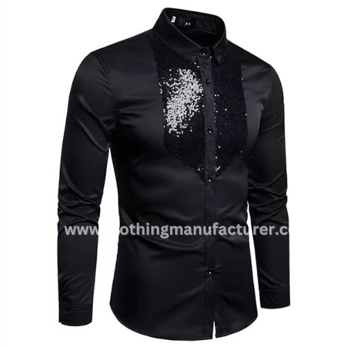 wholesale white and black designer men's shirt manufacturer