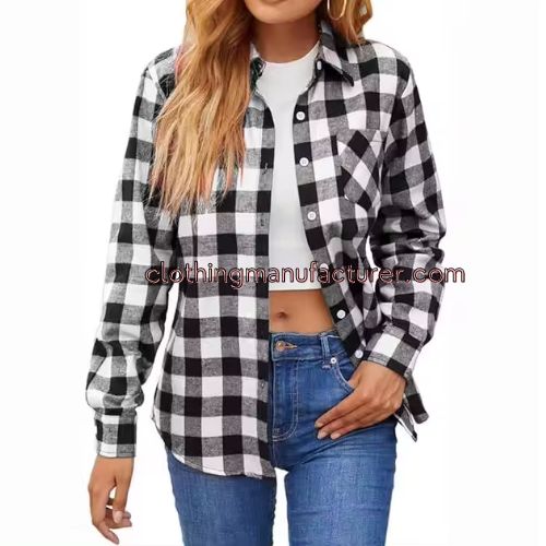 wholesale women flannel shirts