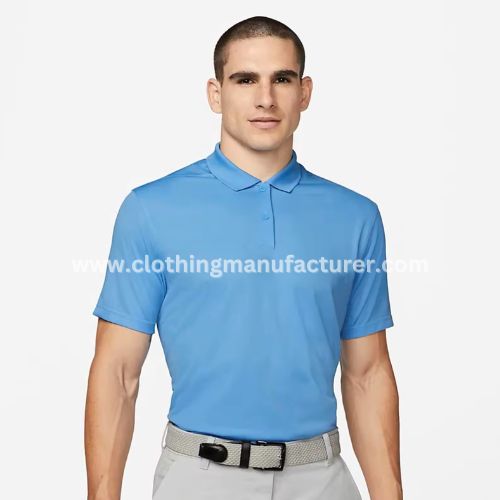 blue golf t shirt for men wholesale