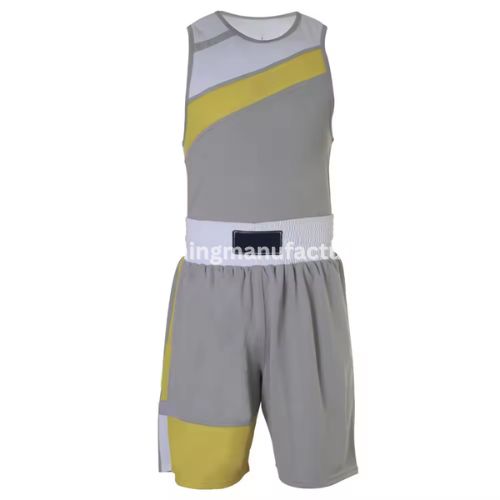 grey polyester boxing jersey set wholesale