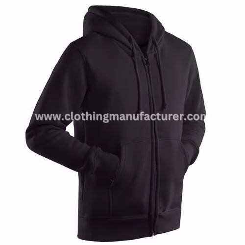 men black zip up hoodie wholesale