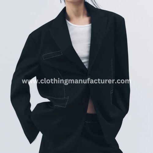 oversize black blazer for ladies supplier wholesale oversize black blazer for ladies