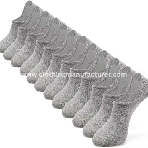 unisex grey no show socks wholesale