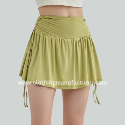wholesale skin friendly high waist pleated workout skirt
