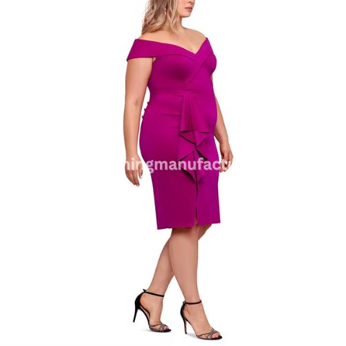 women plus size off shoulder split dress wholesale