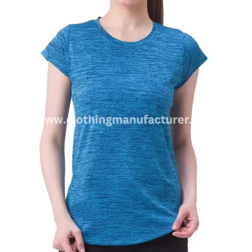 women blue running half sleeve shirts wholesale