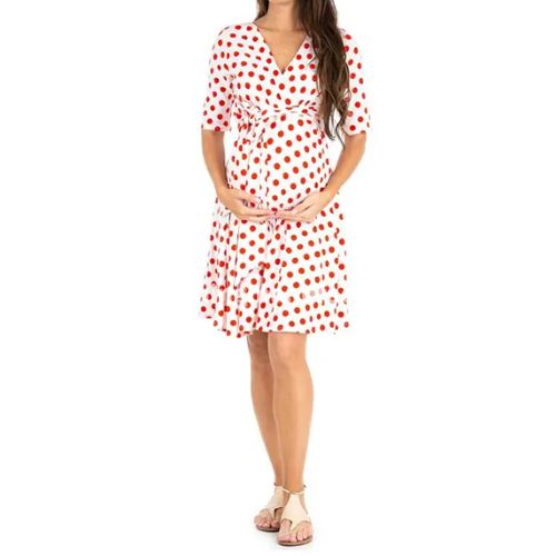 Dot Printed Maternity Nursing Dresses Manufacturer