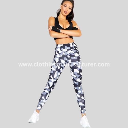 High Waist Camo Running Leggings Manufacturer