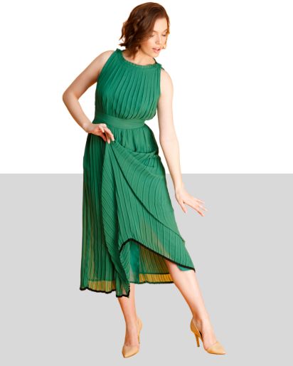Embracing Brat Green: The Bold Fall Trend You Didn't Know You Needed - Clothing Manufacturer layered elegance with a bold edge green dress wholesale