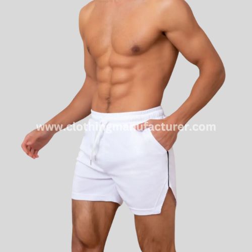 Men's Quick Dry White Gym Shorts Manufacturer
