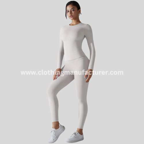 Women's Polyester Long-sleeved Workout 2 Piece Set Wholesale