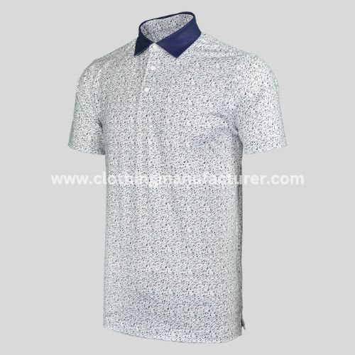 men printed performance polo t shirts suppiler