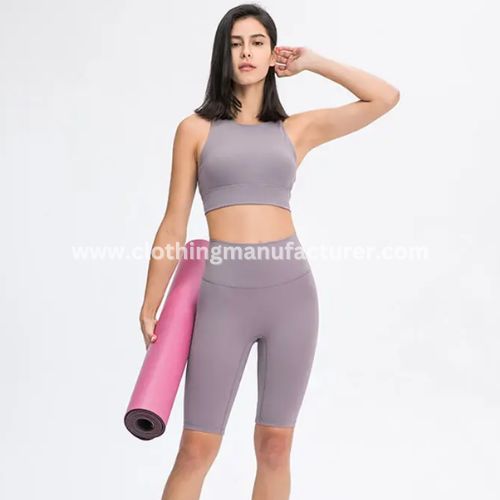 women high waist four way stretch yoga shorts wholesale