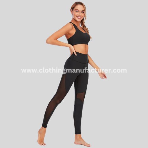 women's high waisted mesh yoga leggings suppiler