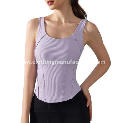 Women Nylon Breathable Yoga Vest Manufacturer