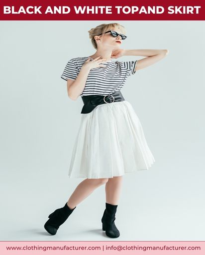 Black And White Top And Skirt