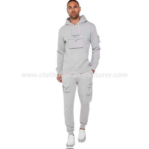 men's grey crew neck tracksuit wholesale