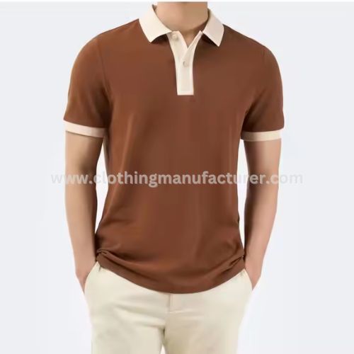 Men Cotton Turtle Neck Polo Shirt Wholesale