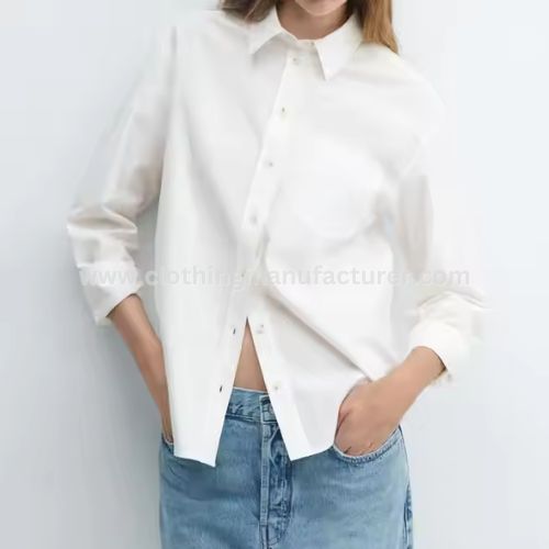 women button long sleeve white shirts