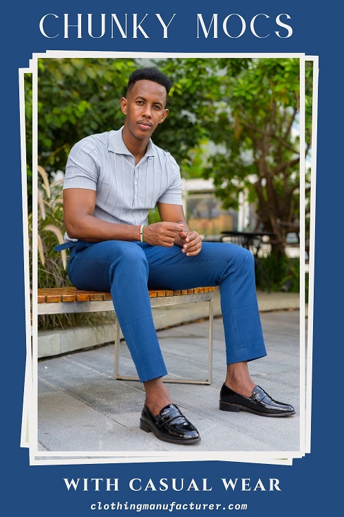 Chunky Mocs with Casual Wear