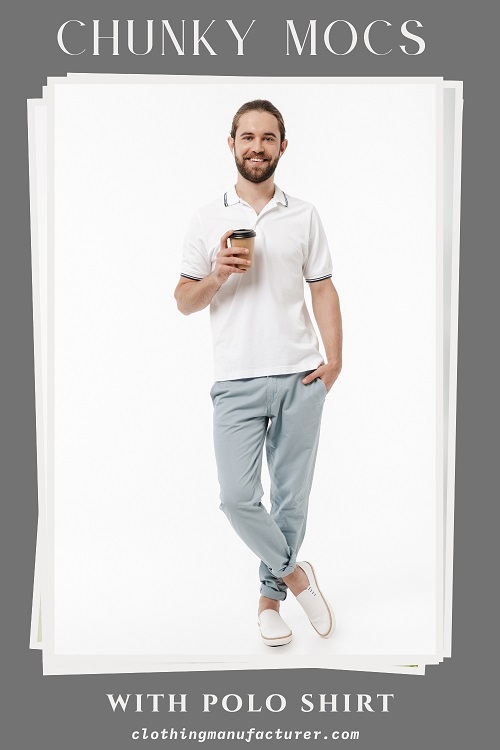 Chunky Mocs with Polo Shirt