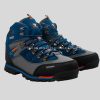 grey and royal blue colored hiking shoes in bulk