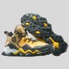 khaki and black colour breathable hiking shoes manufacturer