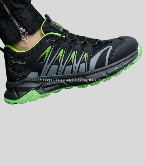wholesale lightweight green and black hiking shoes