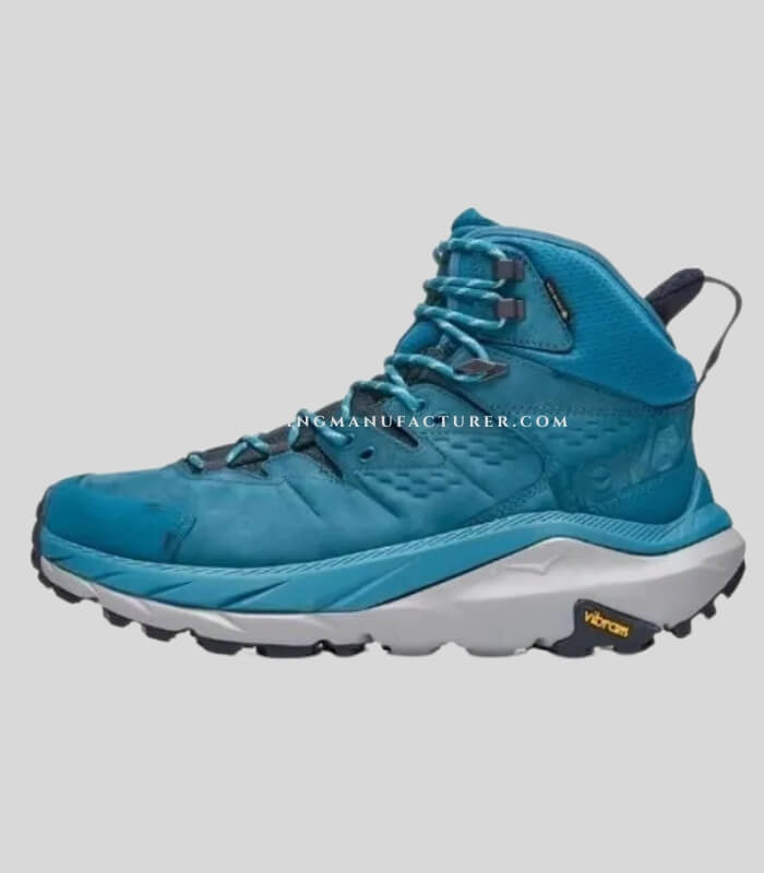 peacock blue colored waterproof hiking shoes vendor