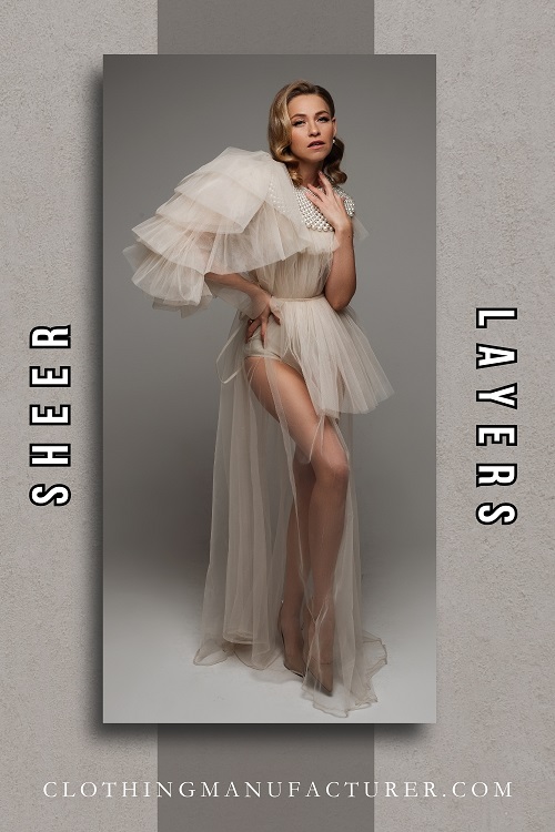 most demanding wholesale sheer layers dress